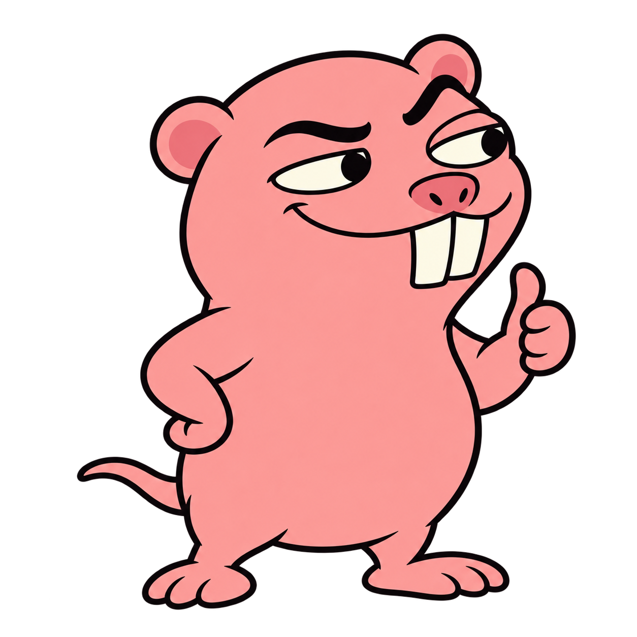 The mole rat giving himself a thumbs up