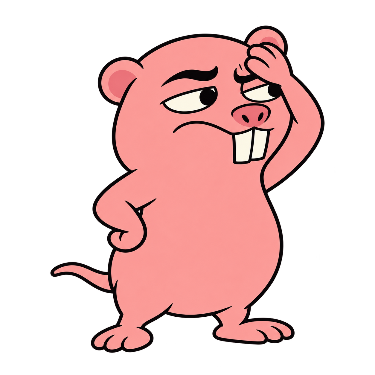 The mole rat doing a facepalm