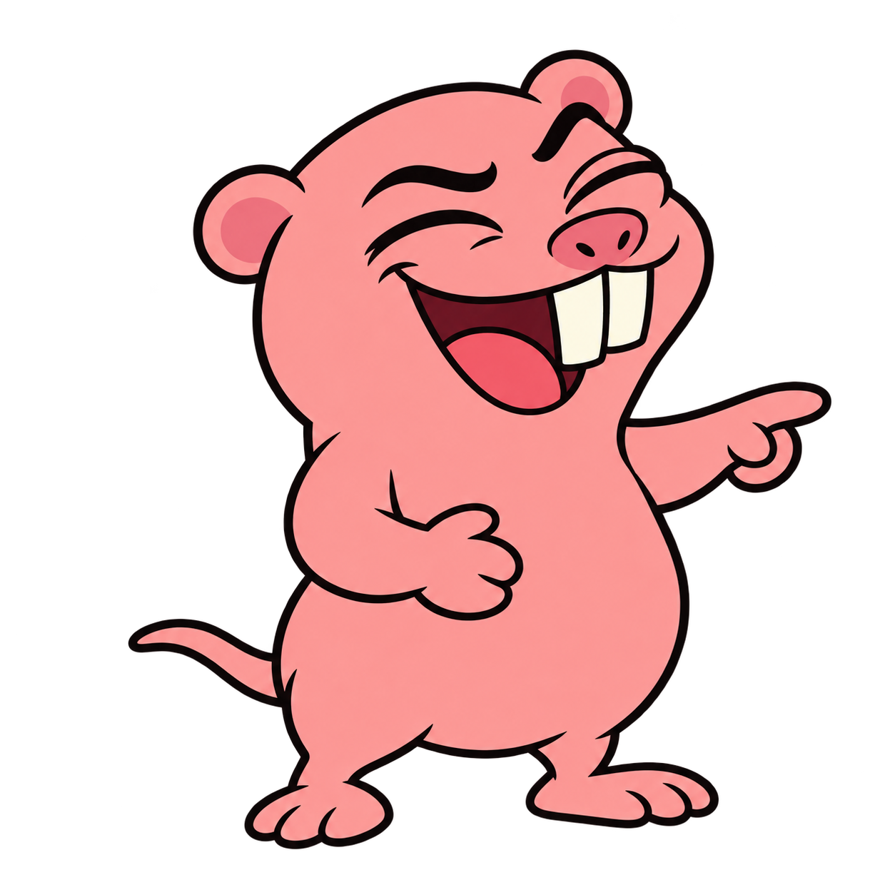 The mole rat laughing uncontrollably